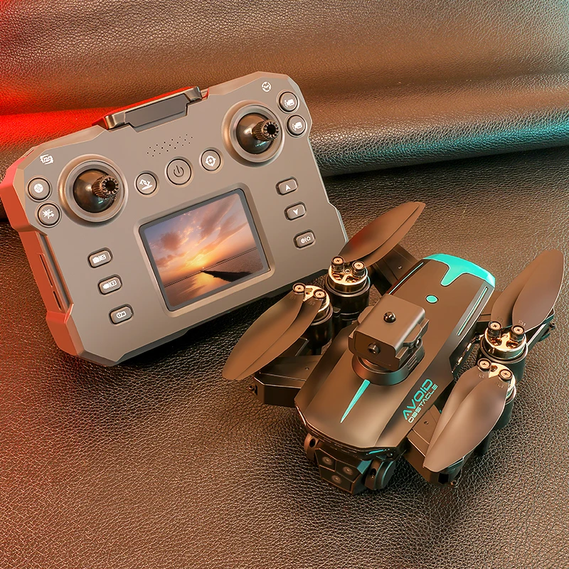 New KY605S Drone with screen 8K Professinal Three Camera Optical Flow Localization 360 Obstacle Foldable Avoidance RC Quadcopter