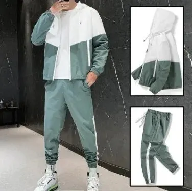 Verde - Conjunto Deportivo Informal de 2 Pcs para Hombre