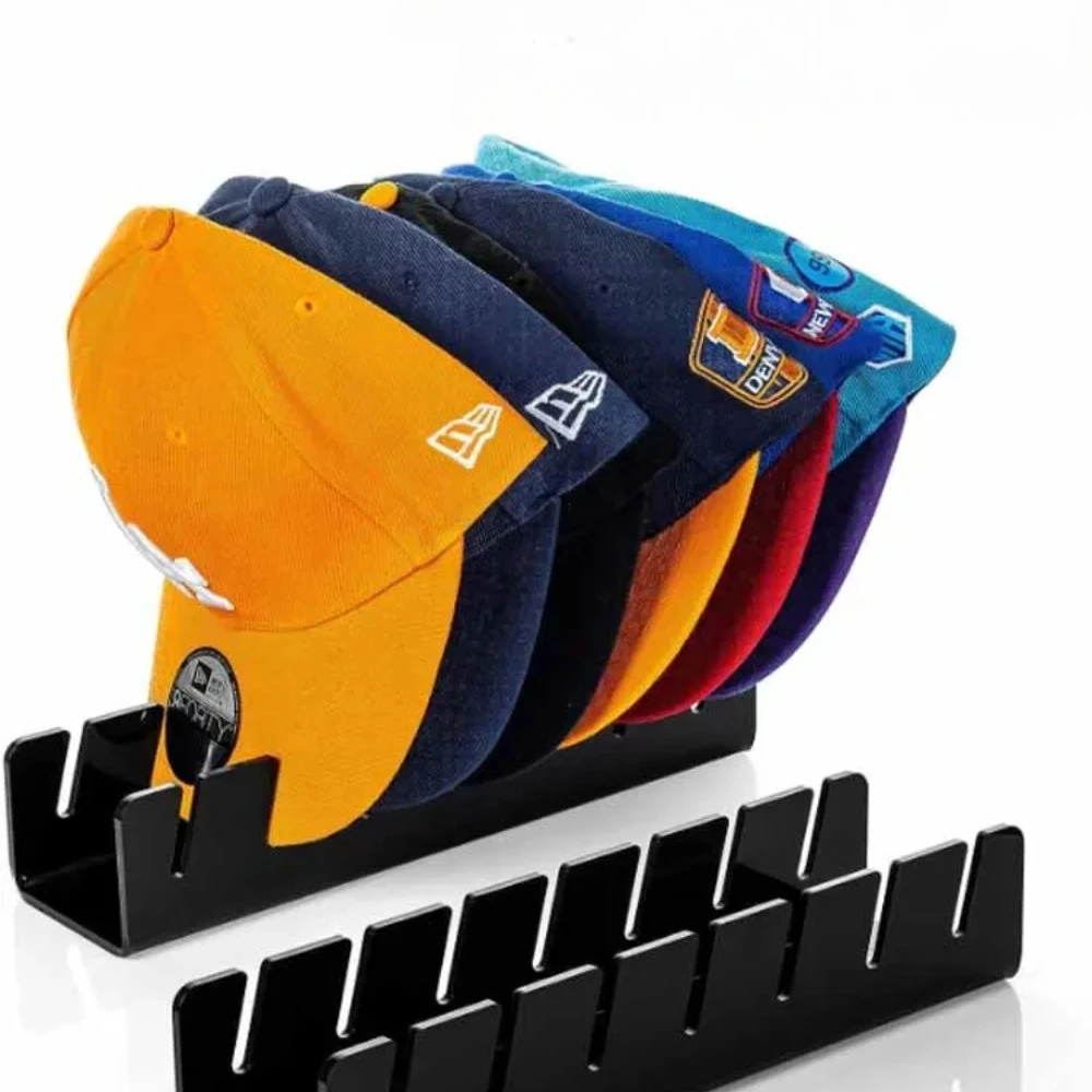 

7-Holes Baseball Cap Display Rack Hat Storage Durable Clear Acrylic Holder Home Closet Storage Organization Stores Decoratio