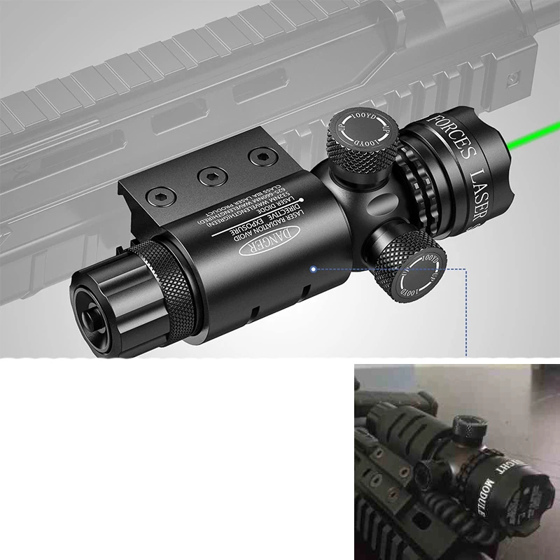 EZshoot Green Laser Sight 532nm Scope with Pressure Switch Compatible with Picatinny and M-Lok Rail