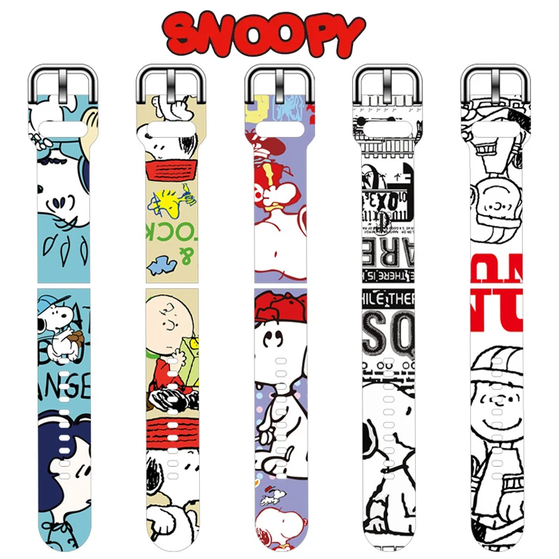 Snoopy 22Mm 20Mm Cinturino Per Samsung Galaxy Watch Band Cinturino In Gomma Siliconica Cinturino Da Polso Morbido Per Gear S3 Huawei Nuovo