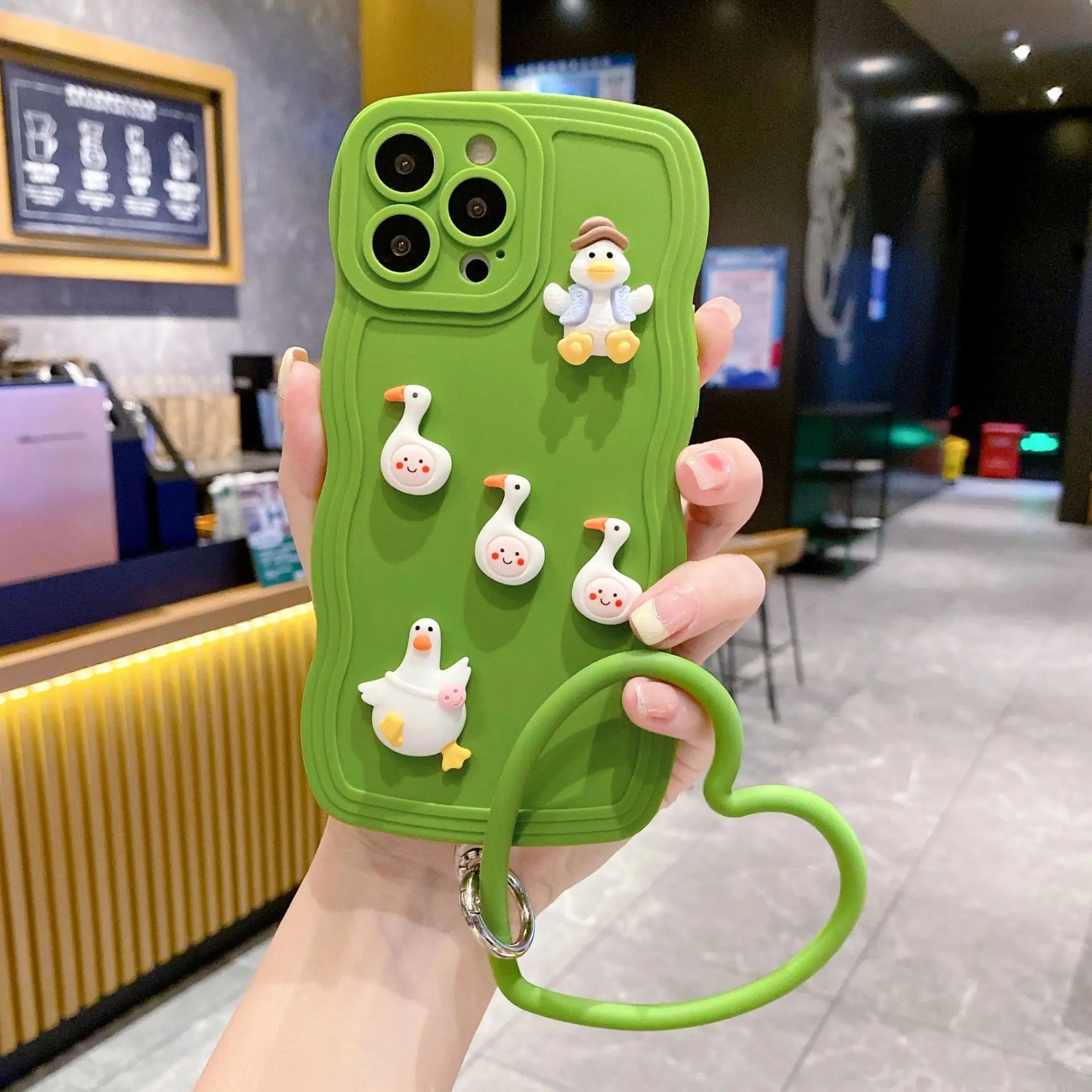 Cute Animal Silicone Cover For IPHONE 7 8 plus X XR XS Max Case For iphone 12 13 14 mini 11 Pro Max Lovely 3D Cartoon Duck Case_voghion.com