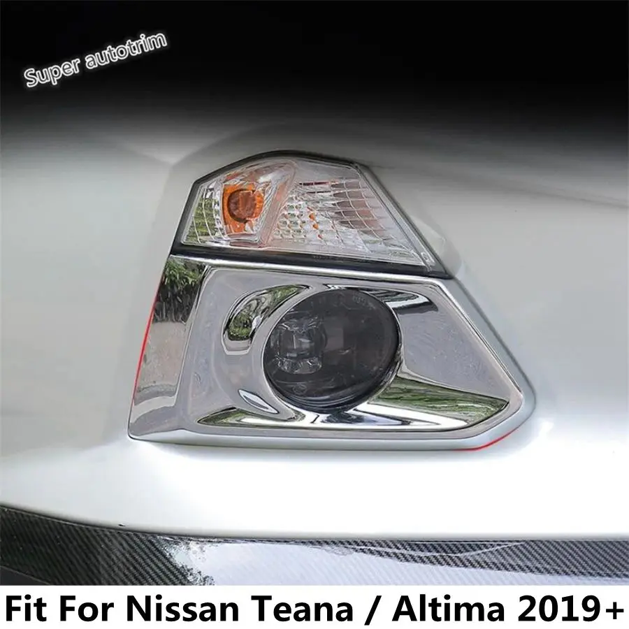 

Car Front Bumper Fog Light Lamp Frame Decoration Cover Trim For Nissan Teana Altima 2019 2020 ABS Chrome Exterior Accessories