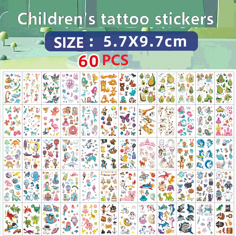 Dropshipping Copilot 60PCS New Temporary Tattoo Sticker for Children