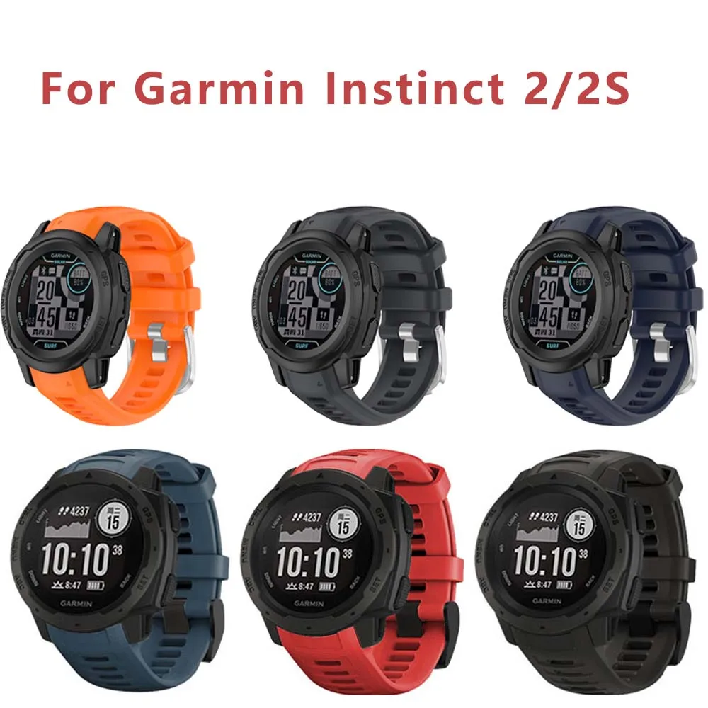 Elegant Soft Silicone Watch Band - Fashionable Replacement Wristband for Garmin Instinct Series