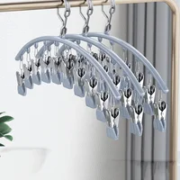 Drying rack sock clip outdoor drying rack Windproof dip plastic clip drying rack Dip plastic coat rack household non-slip jacket 2