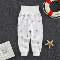 2023 Autumn Spring Newborn Baby Pants Girl Boy High waist Leggings Cotton Clothes Toddler Trousers Clothing Infant Kids PP Pants 5