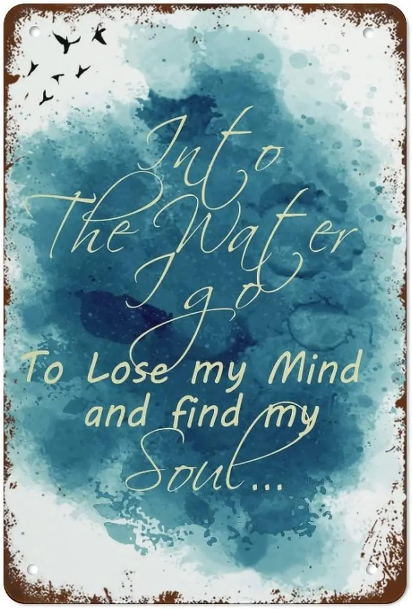 In The Water Go To Lose My Mind And Trova My Soul Print Wild Swimming Print Bedroom Art Tipogr Best Vintage Fun Home