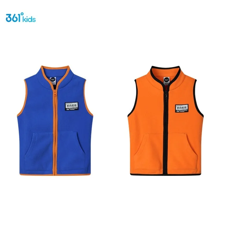 

361 Degrees Vest for Kids Boys Warm Fleece 2023 Autumn Winter New Casual Waistcoat Toddler Outerwear Tank Tops 3-6 Year