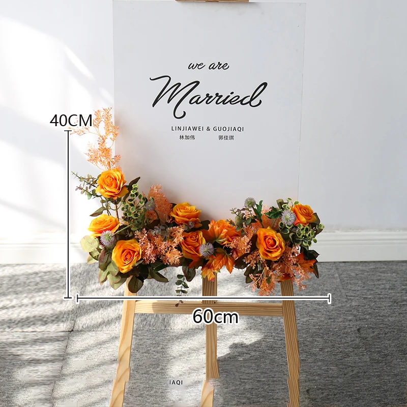 2 Stuks Bruiloft Tafels Bloemen, Kunstbloemen Slinger, Rozen Huwelijksboog Bloemen Decoraties, Nep Bloem Tafeldecoraties Voor Bruiloft Boog Bloemen Decor,Stoffig Rood
