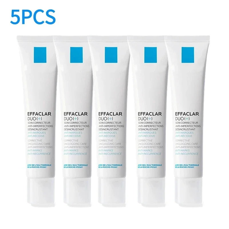 

5PCS Rosh Posay Effaclar Duo+ Moisturizing Face Cream Oil-free Reduces Blemishes Acne Brightens Evens Skin Tone Care 40ml