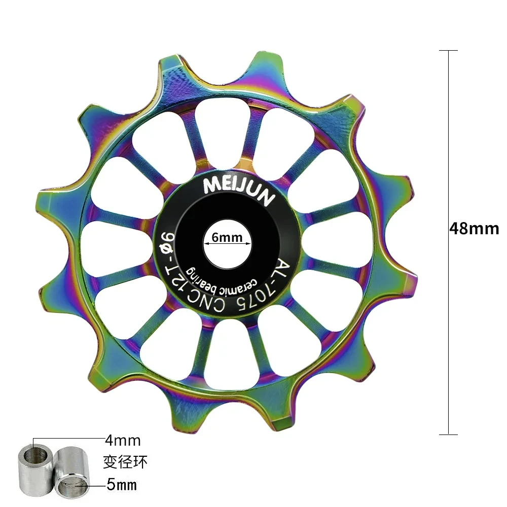 Bicycle Colorful Rear Derailleur Jockey Wheel 11T-18T Ceramic Bearing Pulley AL7075 CNC MTB Bike Guide Roller Idler 4mm 5mm 6mm mountain bicycle disc brake bicycle disc brake mountain bike disc brake