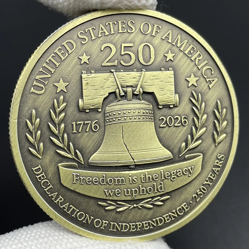 USA 250th Anniversary Commemorative Coin - Liberty Bell & Eagle Design American Independence Historical Memorabilia Coin 3