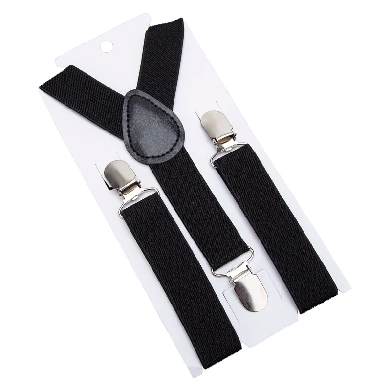 New Soild Color Children Belt Baby Boys Girls Colorful Suspenders Clip-on Y-Back Braces Bow Tie Elastic Kids Adjustable Gift