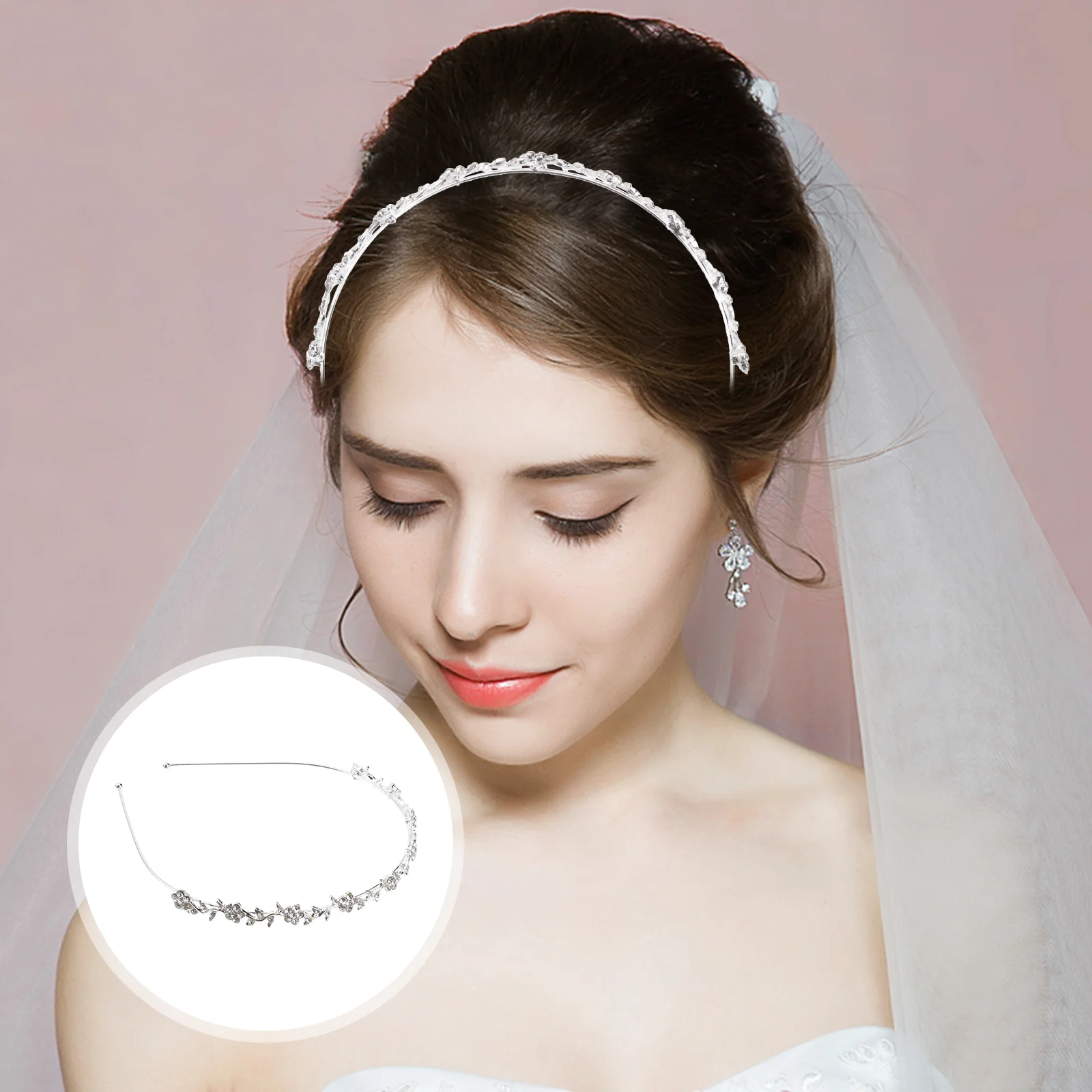 

2PCS Imitation Crystal Hair Elegant Vintage Retro Rhinestone Hair Clasp Hair Accessories for Women Girls
