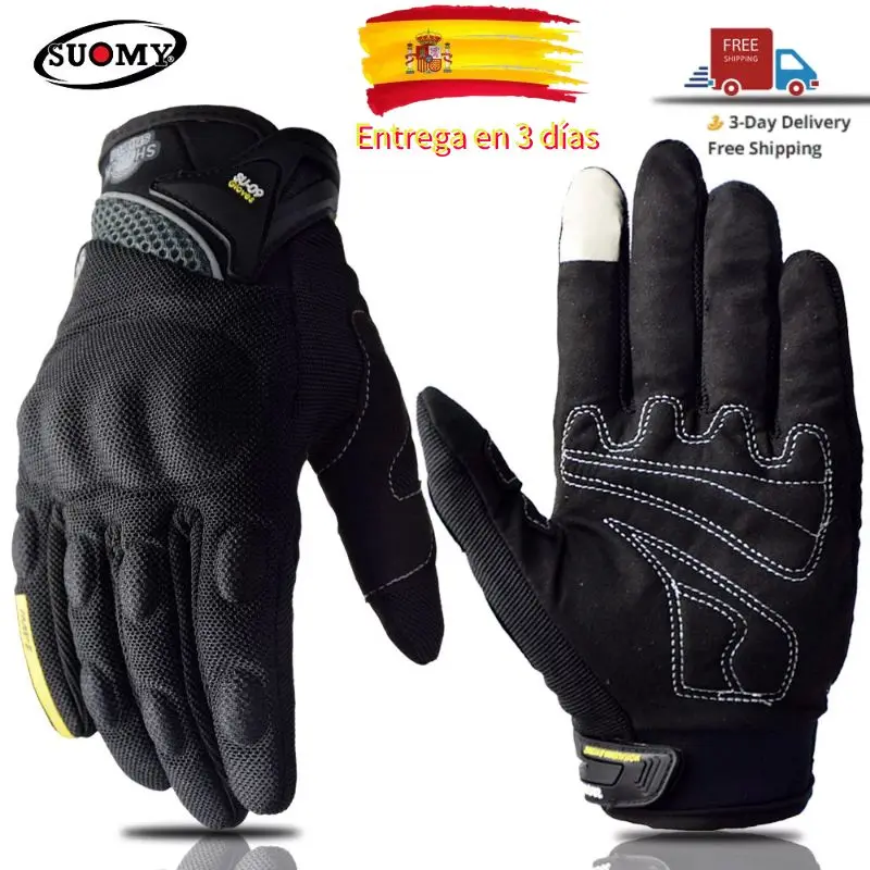 SUOMY-guantes de Moto transpirables para hombre, accesorios de verano para  pantalla táctil, guantes para motociclistas,Motocross