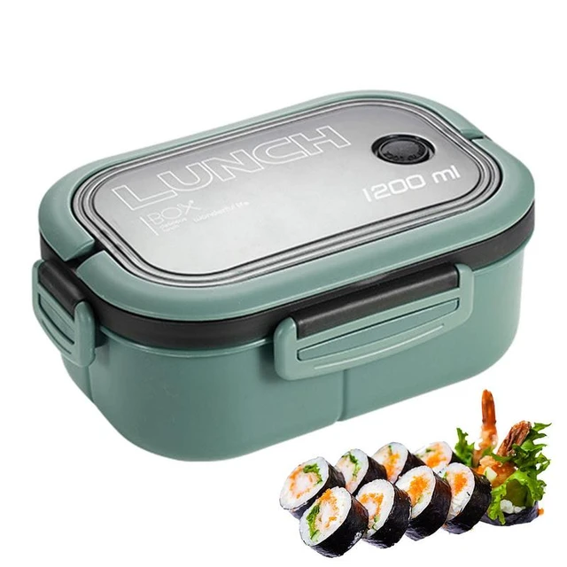 Bento Box Adult Lunch Box, 1200ml Double Layer Lunch Box With