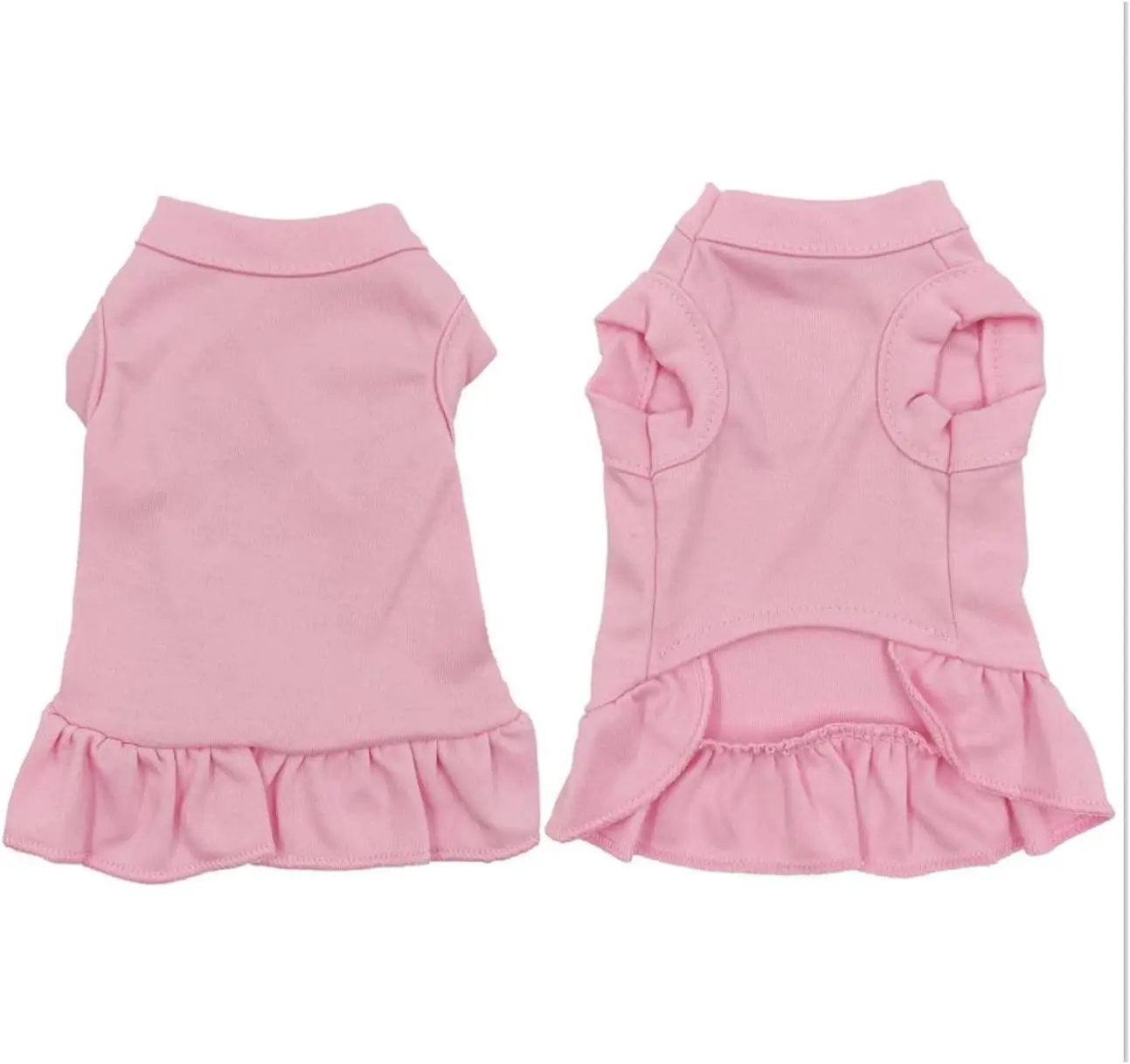 Pet Dress Pet Dog Clothes Pet Cat Dog Mini Skirt Summer Dress Sleeveless Solid Color Fashion Pet Dress Soft Breathable Ruffle Tutu Skirt