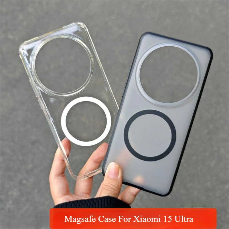 Luxury Armor Transparent MagSafe Magnet Back Case with Wireless Charging