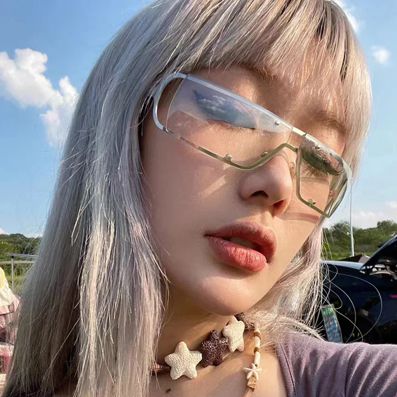 

New Y2K Borderless Oval Form Sunglasses Women Brand Designer Fashion Sun Glasses Lady Outdoor Travel Eyewear UV400 Oculos De Sol