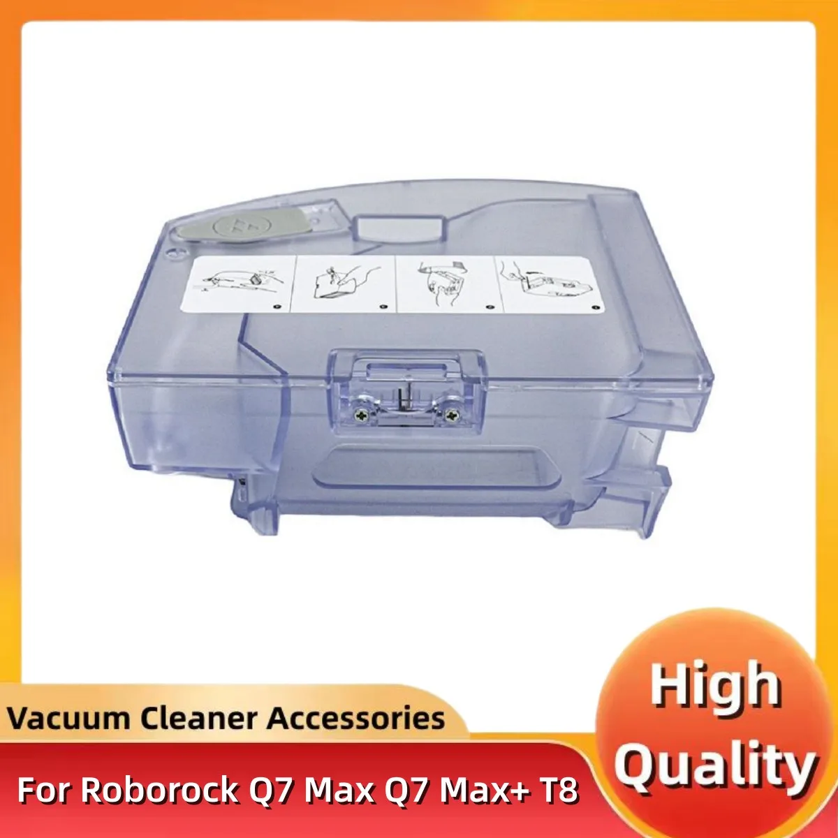 Substituição do Caixote do Lixo para Roborock Tanque de Água Caixa de Poeira Peças de Aspirador Acessórios q7 Max q7 Max Plus t8