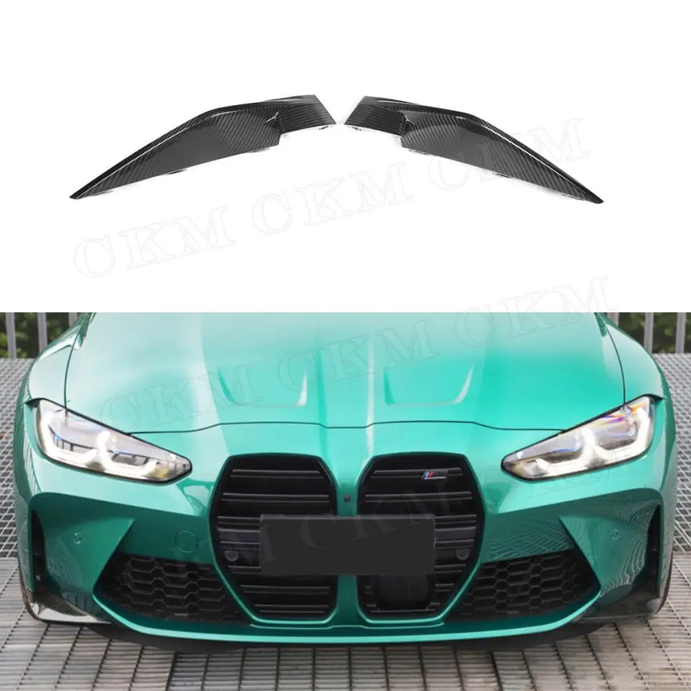 

Dry Carbon Fiber Car Accessories Front Bumper Lip Chin Side Splitters Canards Kits For BMW 3 4 Series G80 M3 G82 G83 M4 2021+