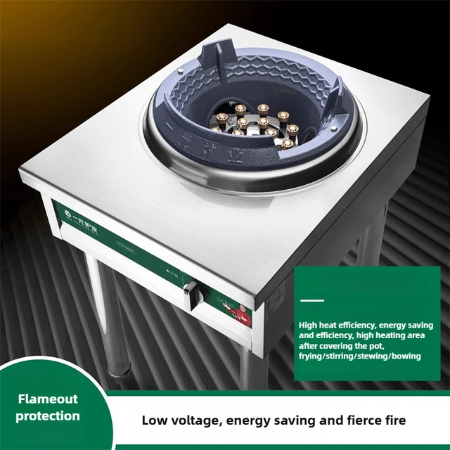 Commercial Low-pressure Fierce Fire Stove Stainless Steel Cooktop Liquefied Gas Single Stove Outdoor Camping Cooking Gas Cooker