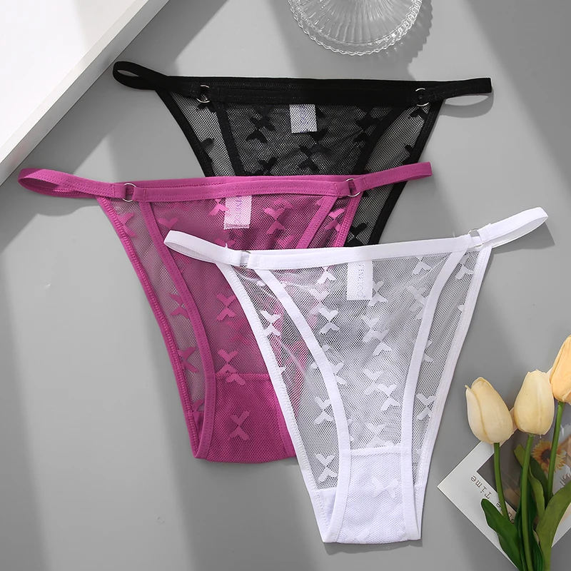 AllOfMe 1PC/3PCS Lace Sexy Women Transparent Panties Lace