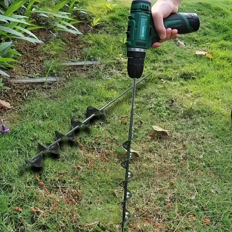 Garden loose soil twist dig pit planting tool alloy drill auger bit