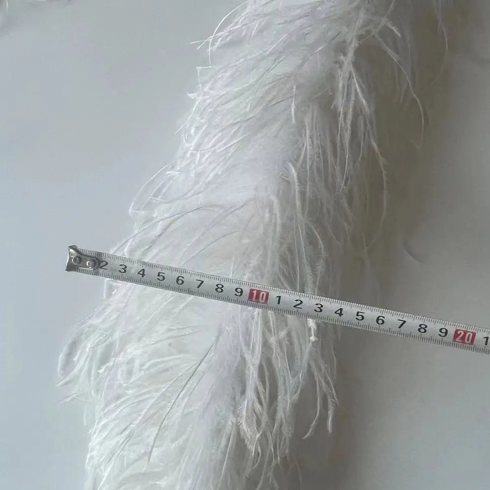 1M 및 2M 6ply 타조 깃털 보아, 고품질 푹신한 깃털 스카프, 웨딩 파티 드레스 스커트 장식, 천연 플럼 트림