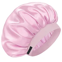 Bonnet de nuit 100% soie de mûrier pour femmes, bonnet en satin réglable pour dormir 2