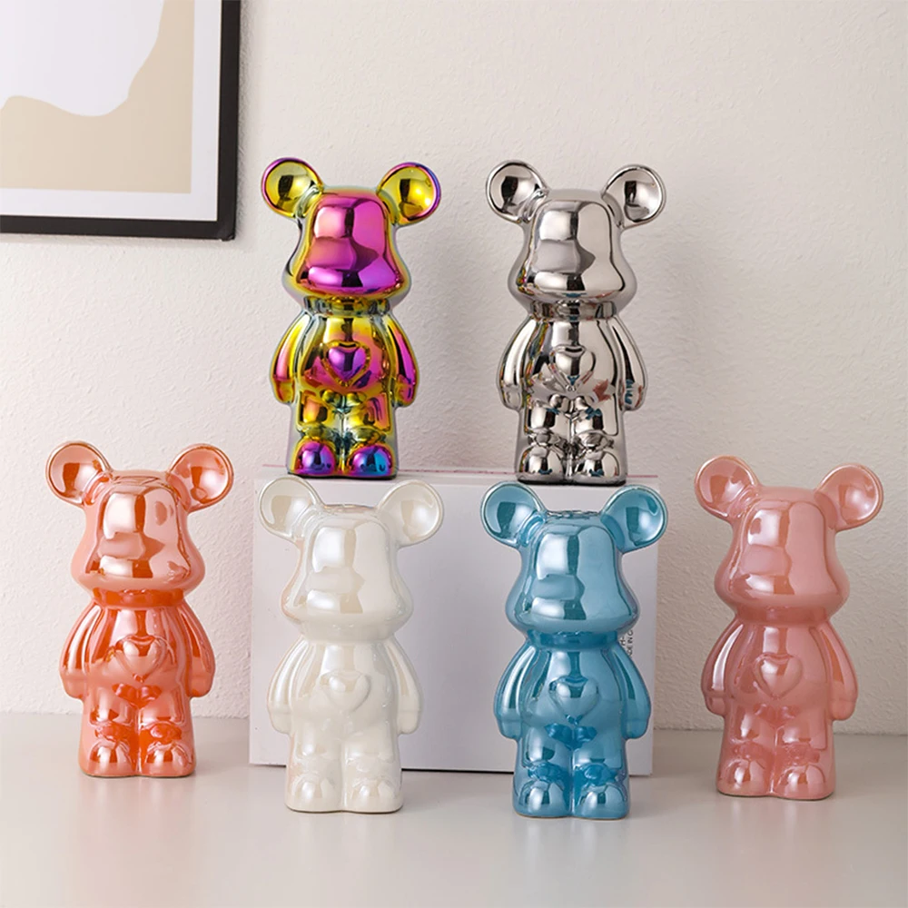 Keramische cartoon teddybeer spaarpot voor woonkamer_voghion.com