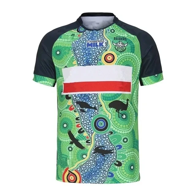 thumbnail image 1 of CAMISETA DE RUGBY INDÍGENA PARA HOMBRE CANBERRA RAIDERS 2024, gorra negra, tallas S a 5XL (nombre y número personalizados), 1 of 5