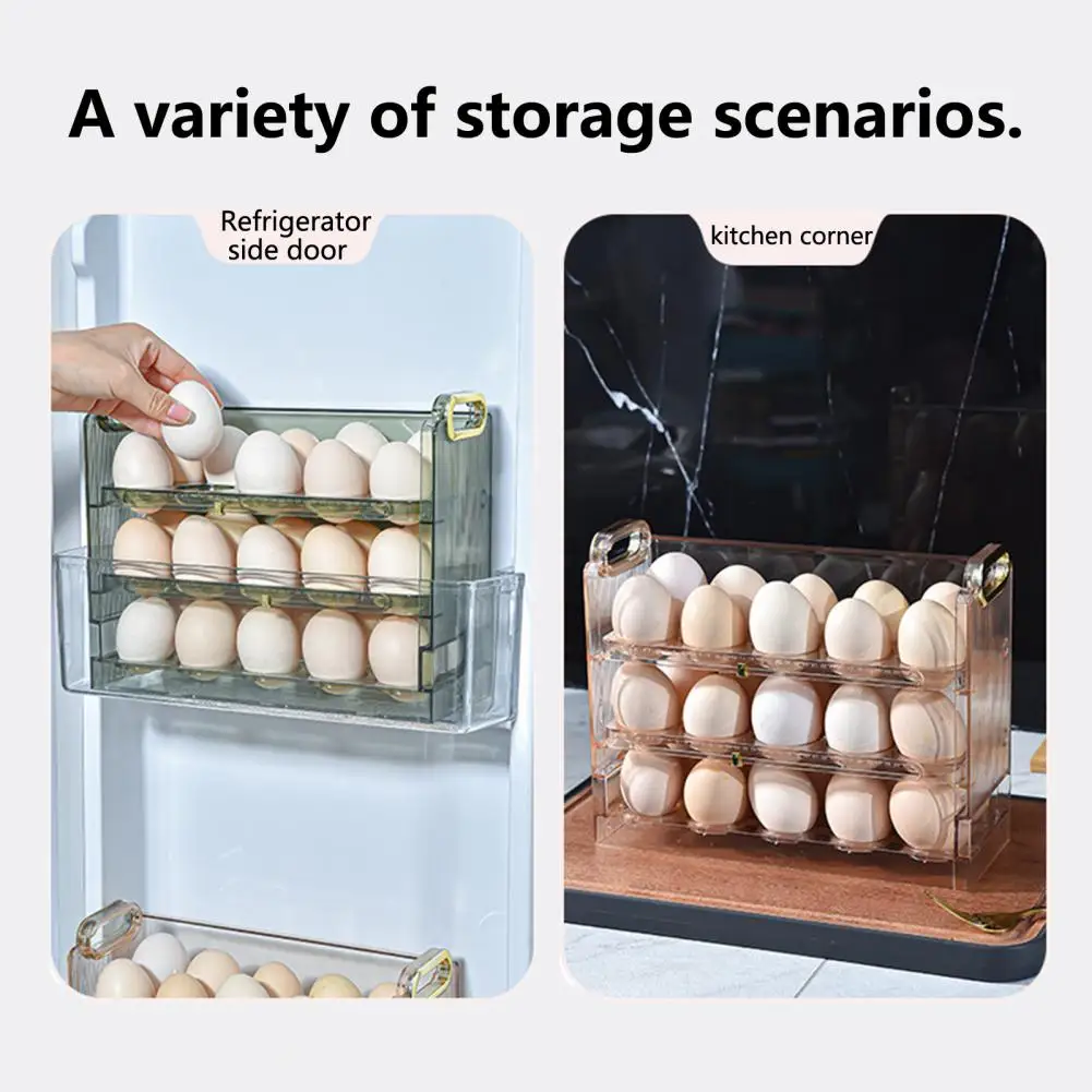 Egg Container Visible Lightweight Space saving Time Scale Egg Container Refrigerator Egg Storage