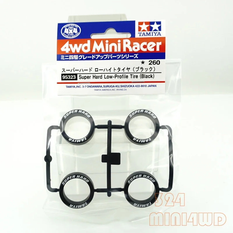 Originale Tamiya 95323 Super Hard A Basso Profilo Nero Pneumatico Per Tamiya Mini 4Wd Auto Da Corsa