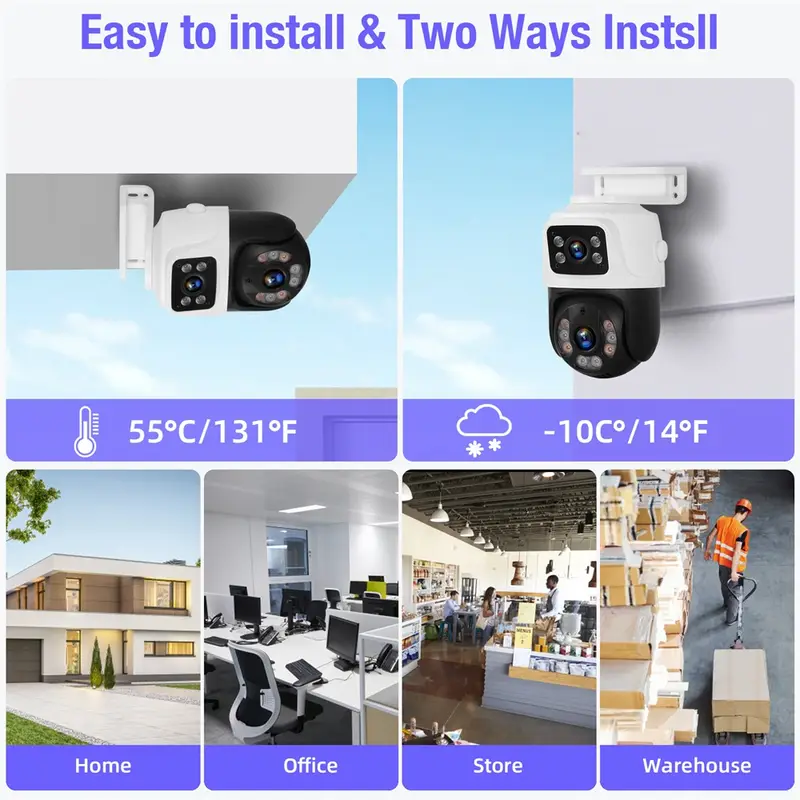 KERUI Wireless Home Security System 8CH POE NVR Kits with 6MP POE Camera Dual Lens Outdoors Video Surveillance Camera System - Image 4