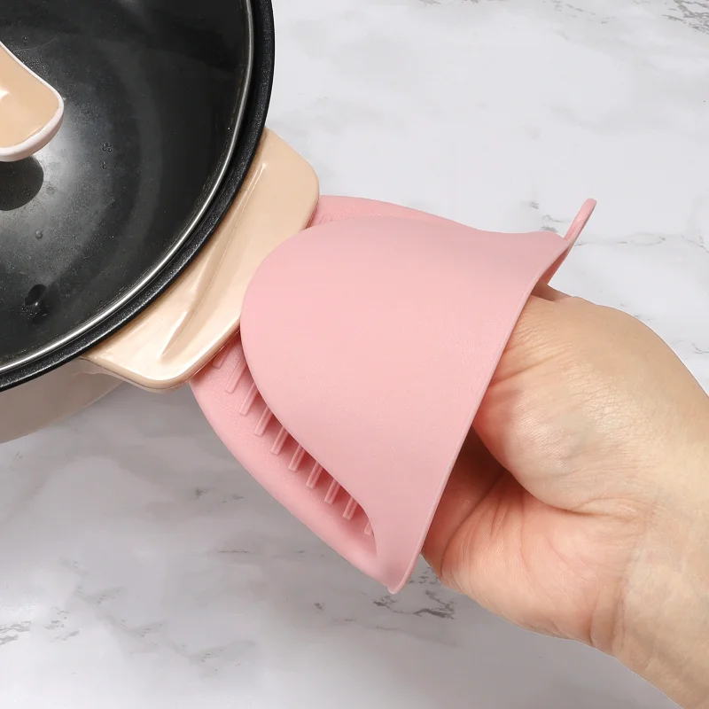 Thicken Baking Silicone Oven Mittens 1pcs Microwave Oven Gloves Heat Insulation Anti-slip Grips Bowl Pot Clips Kitchen Gadgets