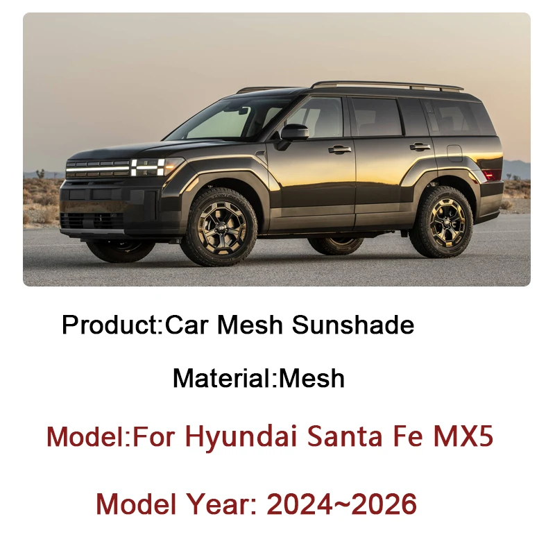 Car Shades HYU SANT 5 D Zonnescherm voor auto voor HYUNDAI Santa Fe V (MX5