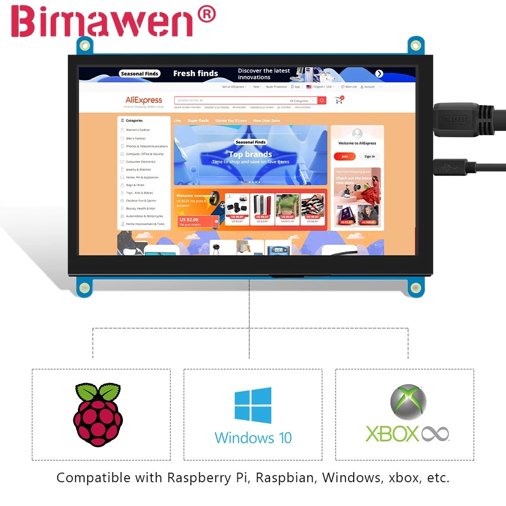 Raspberry Pi Display Touch Screen Mini Pc Monitor – MSQVWU