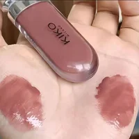 Kiko Original Gloss à lèvres effet miroir 3D, waterproof, longue tenue et anti-transfert, couleur douce couleur pâte de haricot, rouge brillant fin et charmant 6