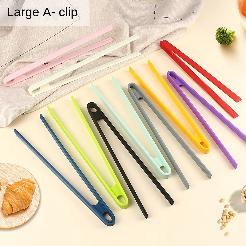 Silicone Tongs Food Toast Trivet Kitchen Non-slip Cooking Clip Clamp BBQ Salad Tools Grill Accessories