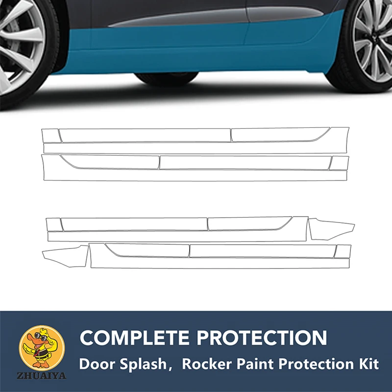 

PreCut Rocker Panels Paint Protection Clear Bra Guard Kit 7.5mil TPU PPF For VOLKSWAGEN GOLF R SPORTWAGEN S SE SEL 2015-2019