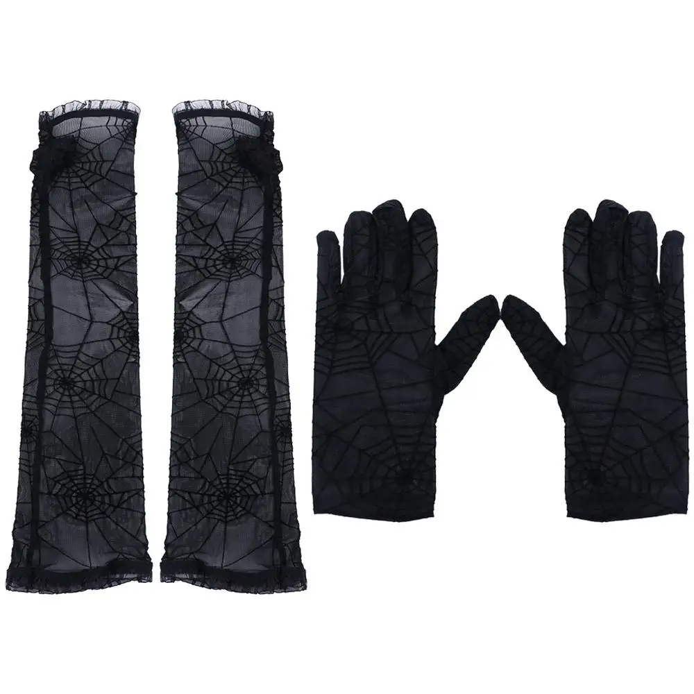 

Необычные специальные женские кружевные Косплей тонкие перчатки с пятью пальцами женские перчатки кружевные рукавицы