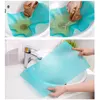 4pcs/set Anti Fouling Refrigerator Mat Anti Mold Suitable For Dining Tables Drawers Cabinets Can Be Cut For Multiple Purposes 3