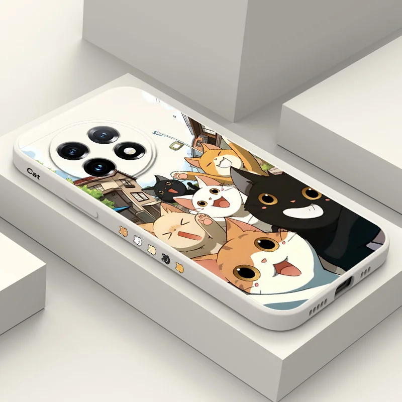 Happy Cat Liquid Silicone Phone Case