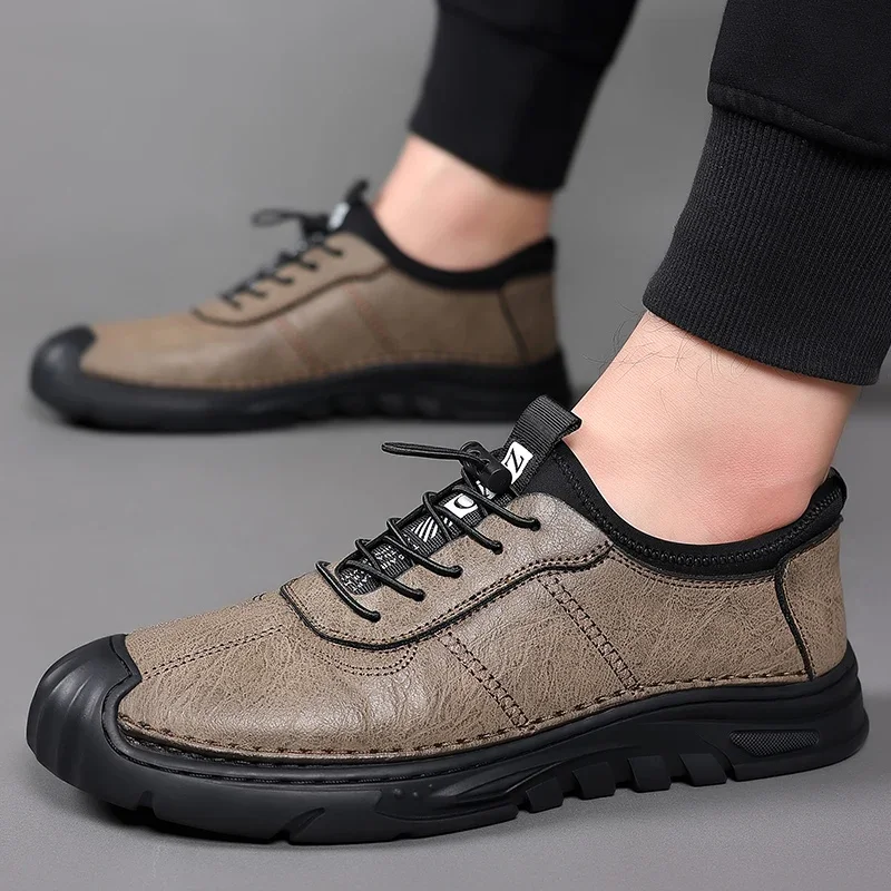 

Hot Sales New Men Leather Casual Shoe Outdoor Comfortable High Quality Fashion Soft Classic Non-slip Flats Comfort Trend Loafers