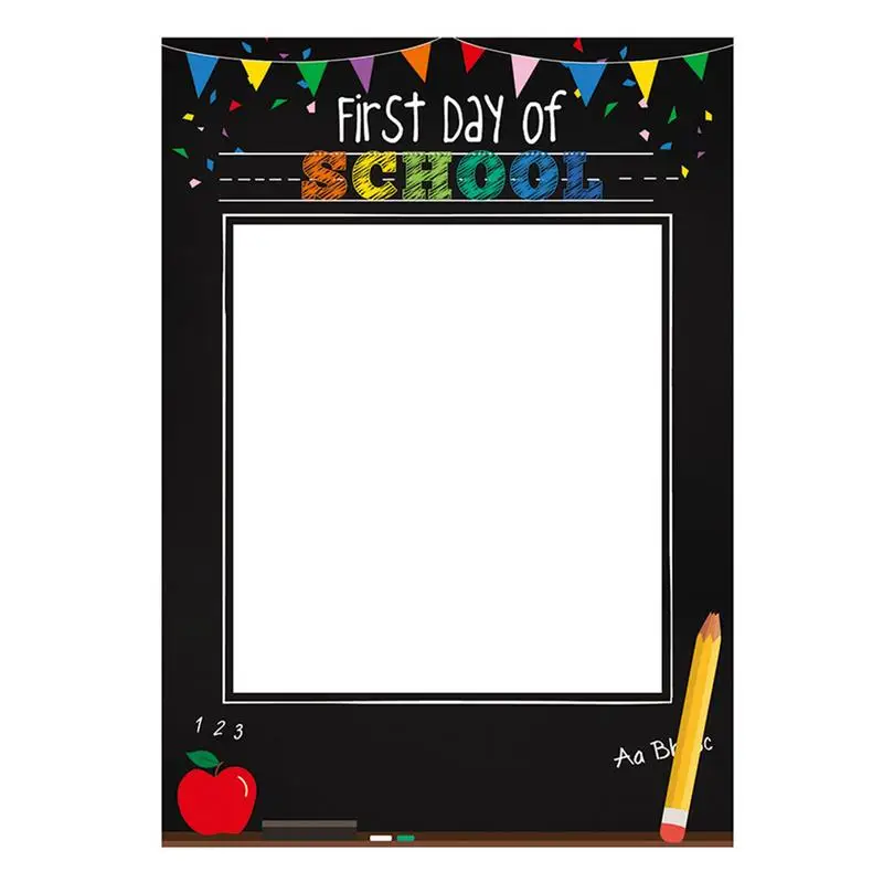 

Creative Photo Frame First Day Of School Decorations Chalkboard Selfie Photo Booth Frame School Party Supplies