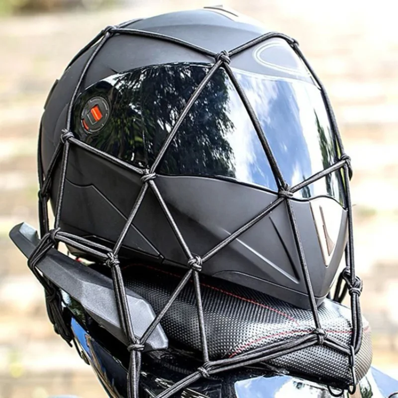 30x30cm Motorcycle Luggage Mesh Bag High Elasticity Fixed With Helmet Mesh Stretchable Accessories motorcycle cargo net motorcycle bungee net motorcycle luggage net motorcycle luggage bag
