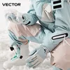 VECTOR Warm Ski Gloves Children's Winter Wool Waterproof Warm Children's Ski Gloves Ski Gloves 3M Cotton Heated Gloves 6