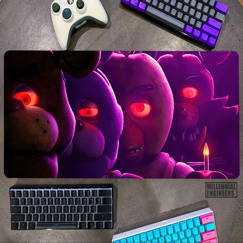 

FNAF Game F-Five N-Nights At Freddys Mouse Pad Premium Mousepad Gaming Mats Keyboard Desk Mat Big Mousepepad Office Accessories
